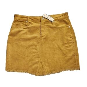 NWT Love Tree Brown Corduroy Mini Skirt- Large